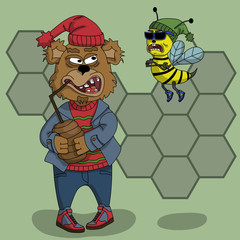 bear and bee