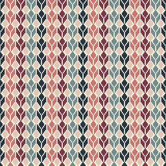 Seamless geometric multicolored native pattern. Knitting