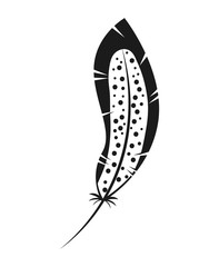 feather monochrome isolated icon