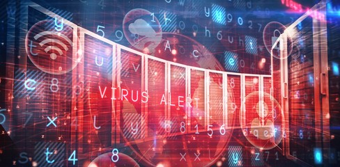 Composite image of virus background