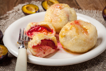 Sweet plum dumplings.