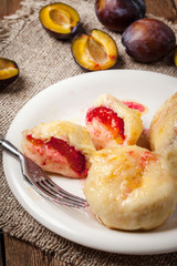 Sweet plum dumplings.