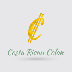 Golden Symbol of the Costa Rican Colon