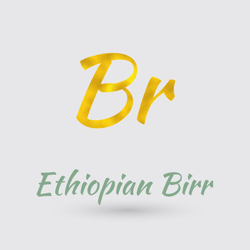 Golden Symbol of Ethiopian Birr