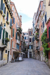 Fototapeta na wymiar Venice, Italy, June, 21, 2016: street in a center of Venice, Italy
