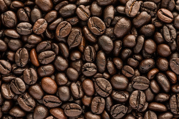 background of brown coffee beans