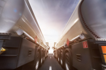 gasoline transporter speeding on highway