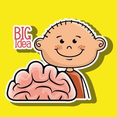 boy idea intelligent vector illustration graphic eps 10