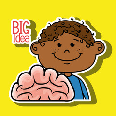 boy idea intelligent vector illustration graphic eps 10