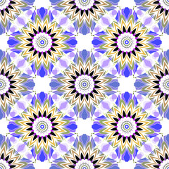 Fototapeta na wymiar Abstract paisley ornament. Seamless pattern kaleidoscopic orient