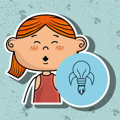 girl student school vector illustration graphic eps 10
