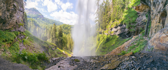 Johanneswasserfall - Hinter dem Wasserfall - Obertauern - Panorama view
