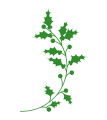 leafs christmas decoration isolated icon