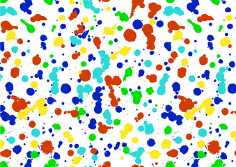 Vector background with watercolor ink blots and brush strokes. Colorful creative artistic pattern. Horizontal orientation.