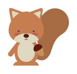 woodland chipmunk animal character cute icon