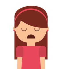 depressed person character isolated