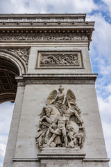 Fototapeta na wymiar Arc de Triomphe de l'Etoile on de Gaulle Place, Paris, France.