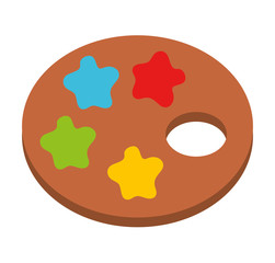 paint pallette isolated icon