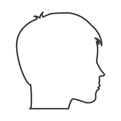 head human profile isolated