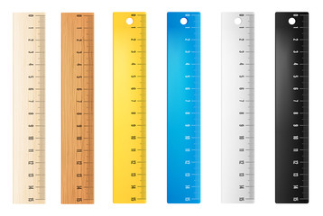 Plastic vector rulers