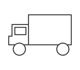 truck delivery service isolated