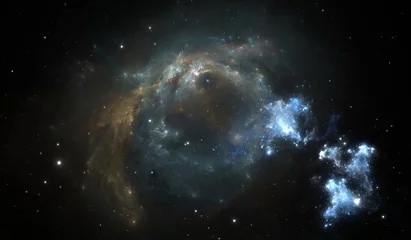 Weltraumhintergrund mit Nebel und Sternen © Peter Jurik