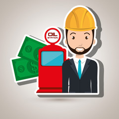 man dispenser gasoline vector illustration graphic eps 10