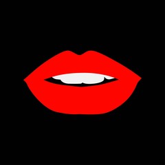 Obraz premium beautiful women smiles. Vector icon