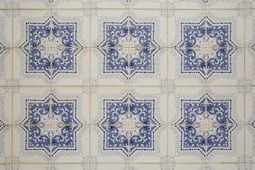 Detail of some typical portuguese tiles
