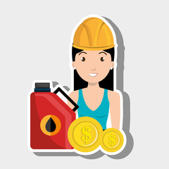 woman gasoline station vector illustration graphic eps 10
