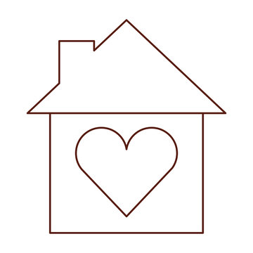 house love heart isolated icon