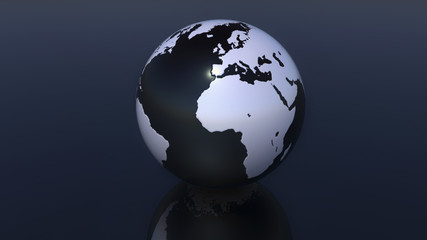 Planet earth and blue background