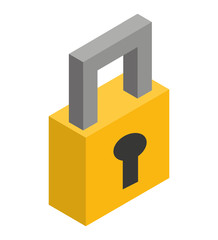 safe secure padlock security isolated icon