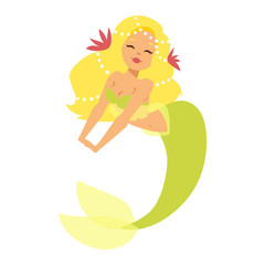 Mermaid nixie character vector