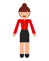 businesswoman character isolated icon