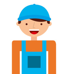 builder character isolated icon