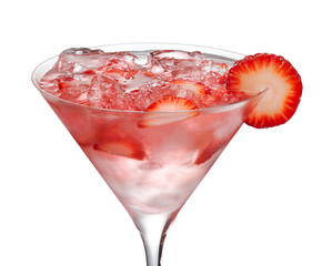 glass of iced cocktail