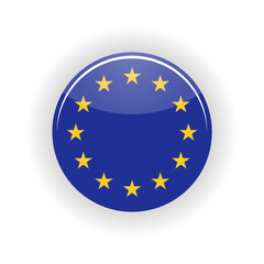 European Union icon circle isolated on white background. European Union con vector illustration