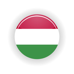 Hungary icon circle isolated on white background. Budapest icon vector illustration