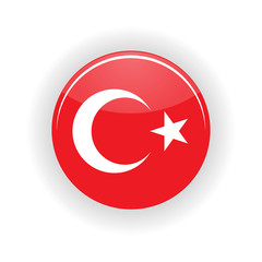 Turkey icon circle isolated on white background. Ankara icon vector illustration