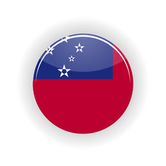 Obraz premium Samoa icon circle isolated on white background. Apia icon vector illustration