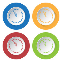 set of four icons - last minute clock