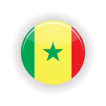 Senegal icon circle isolated on white background. Dakar icon vector illustration
