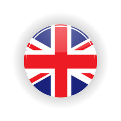 United Kingdom icon circle isolated on white background. London icon vector illustration
