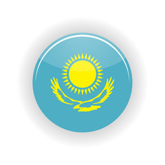 Kazakhstan icon circle isolated on white background. Astana icon vector illustration