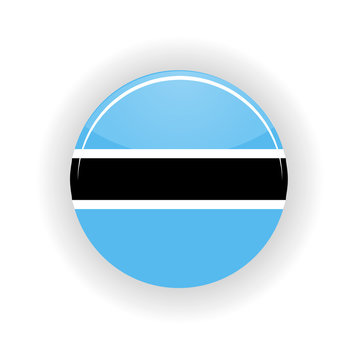 Botswana icon circle isolated on white background. Gaborone icon vector illustration