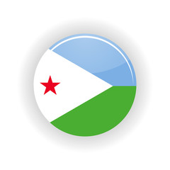 Fototapeta premium Djibouti icon circle isolated on white background. Djibouti icon vector illustration