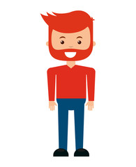 young man isolated icon