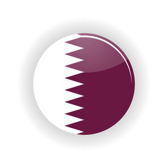 Qatar icon circle isolated on white background. Doha icon vector illustration