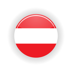 Obraz premium Austria icon circle isolated on white background. Vienna icon vector illustration